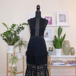 Size 4 Self Portrait sleeveless dress black